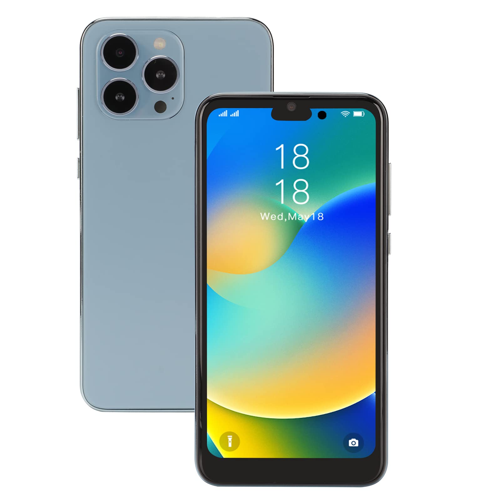 Acogedor Acogedorbsm0ufxht1 Unlocked Smartphone, I14pro Max Phone for Android11, 6.1 inch 4GB RAM 32GB ROM, 16MP 8MP Dual Camera, 6800mAh Battery, Face Recognition, 2G 5G Dual WiFi, Bluetooth 5.0