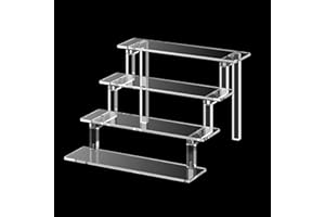Perfume Organizer Display Stand, Acrylic Cupcake Shelf, Tiered Acrylic Risers for Display, Cologne Organizer Holder, Clear Pl