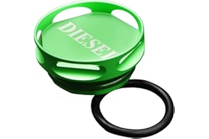 Magnetic Diesel Fuel Cap Accessory Billet Aluminum Green Compatible with Dodge RAM 1500 2500 3500 2013-2018