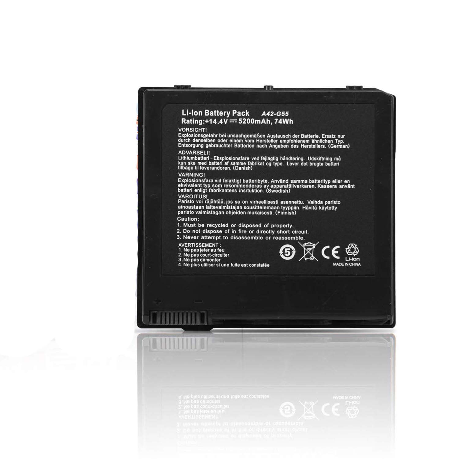 ASKC 74Wh 5200mAh A42-G55 Laptop Battery 8Cell for ASUS G55 G55V G55VM G55VW G55VM-DH71 G55VM-DS71 G55VM-S1020V G55XI363VW-BL Series Notebook B056R014-0037 0B110-00080000