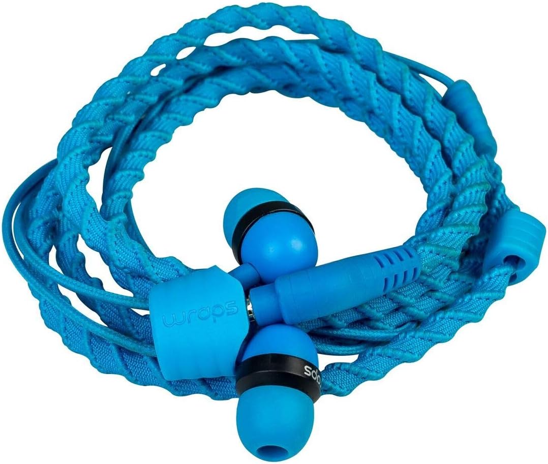WrapsWRAPSCBLUV5 Classic Wristband Earphones Blue