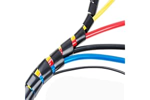 Spiral Cable wrap, 49FT Wire wrap,3/8 inch Spiral Cable Wraps for Cords Covers Bundle Sleeve Hose for Computer, Power,PC, Aud