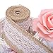 Burlap Ribbon Roll with Lace Z&S Groups 13Yards/468 inch Natural Burlap Craft Ribbon White Lace Rolls for Wedding Decorations Lace Arts and Crafts Burlap and Lace 78.7 Inch Each