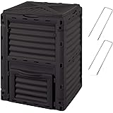 Large Outdoor Compost Bin from BPA Free Material - 80 Gallon Garden Composter,Easy Assembly/Fast Creation of Fertile Soil/All