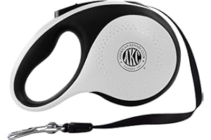 American Kennel Club Retractable Dog Leash, 16.4ft, Tangle-Free, Ergonomic Grip, One-Hand Brake, for Medium & Large Dogs up to 66