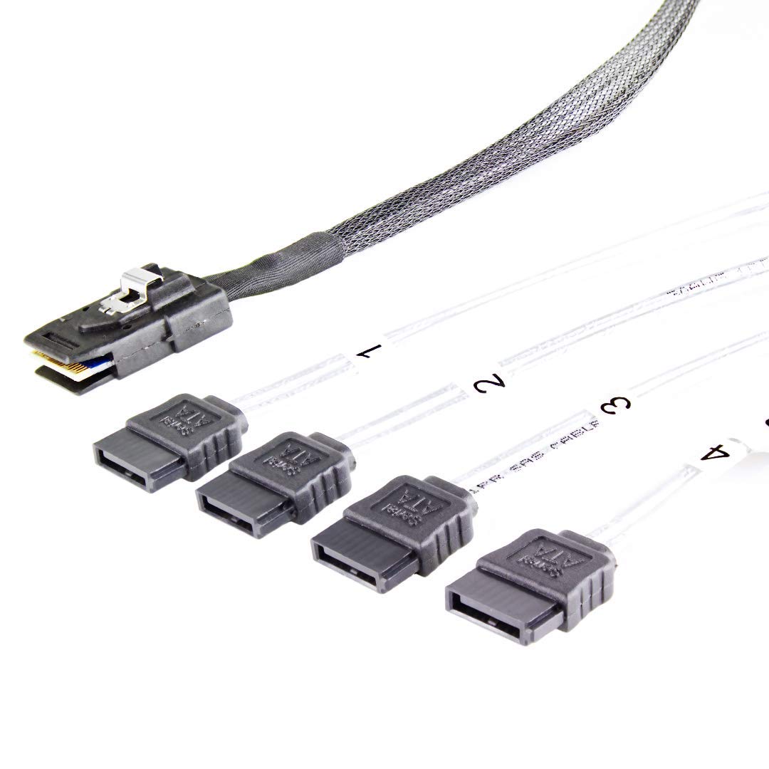 FANTEC SRC-mini SAS to 4x SATA Cable (SAS SFF8087 to 4x SATA, 6Gb/s per port, for SRC Series Server Cases)