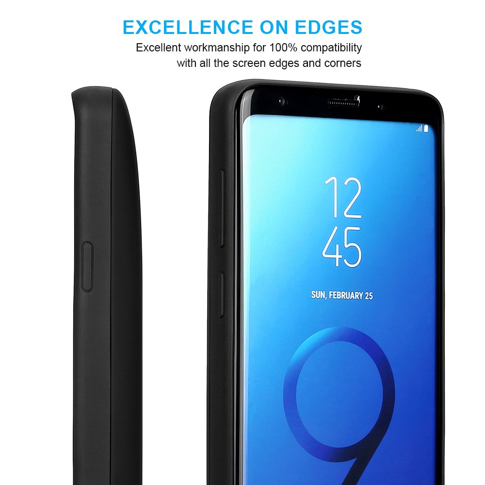 Mbuynow Galaxy S9 Plus Coque Batterie Power Case Magnétique Coque Chargeur de Protection Batterie Externe Rechargeable Etui de Chargement 5200mAh Pour Samsung Galaxy S9 Plus-Noir