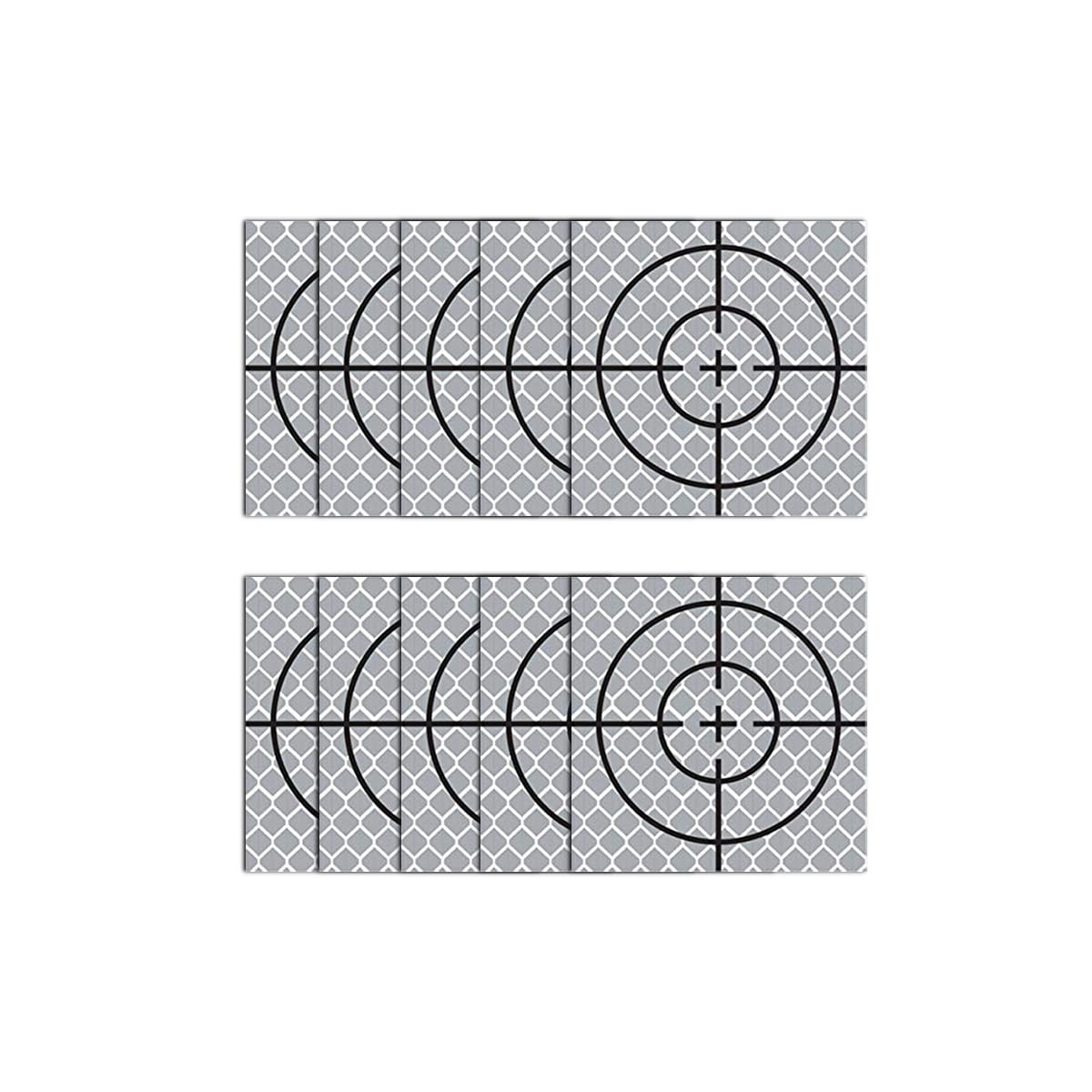Mountlaser 10Pcs Reflective Targets, 30 x 30mm, Reflective Tape Survey Targets Measurement, Adhesive Target Sheets For Total Stations