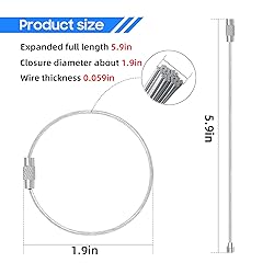 DFTOA-30 Pack 6 inch Extendable Wire Keychain