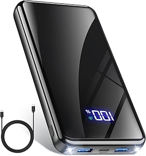 Power Bank,20000mAh Powerbank Schnellladefunktion 22,5W USB-C PD3.0 & QC4.0 Tragbarer Externer HandyAkkus mit LED Display/Taschenlampe,Kompatibel mit iPhone 17 Pro Max 16 15 14 Samsung Galaxy S25 Edge