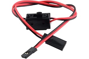 GLOGLOW Car Model Accessories Power Switch Plug, Plastic, Easy to Use Replacement for RC Model Car Boat Steering Engine, Male