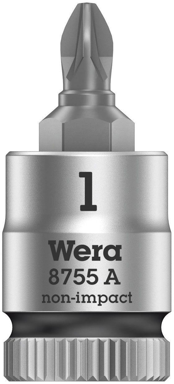 Wera Zyklop Pozidriv Socket with 1/4-Inch Screw Drive Black, Black, 05003353001