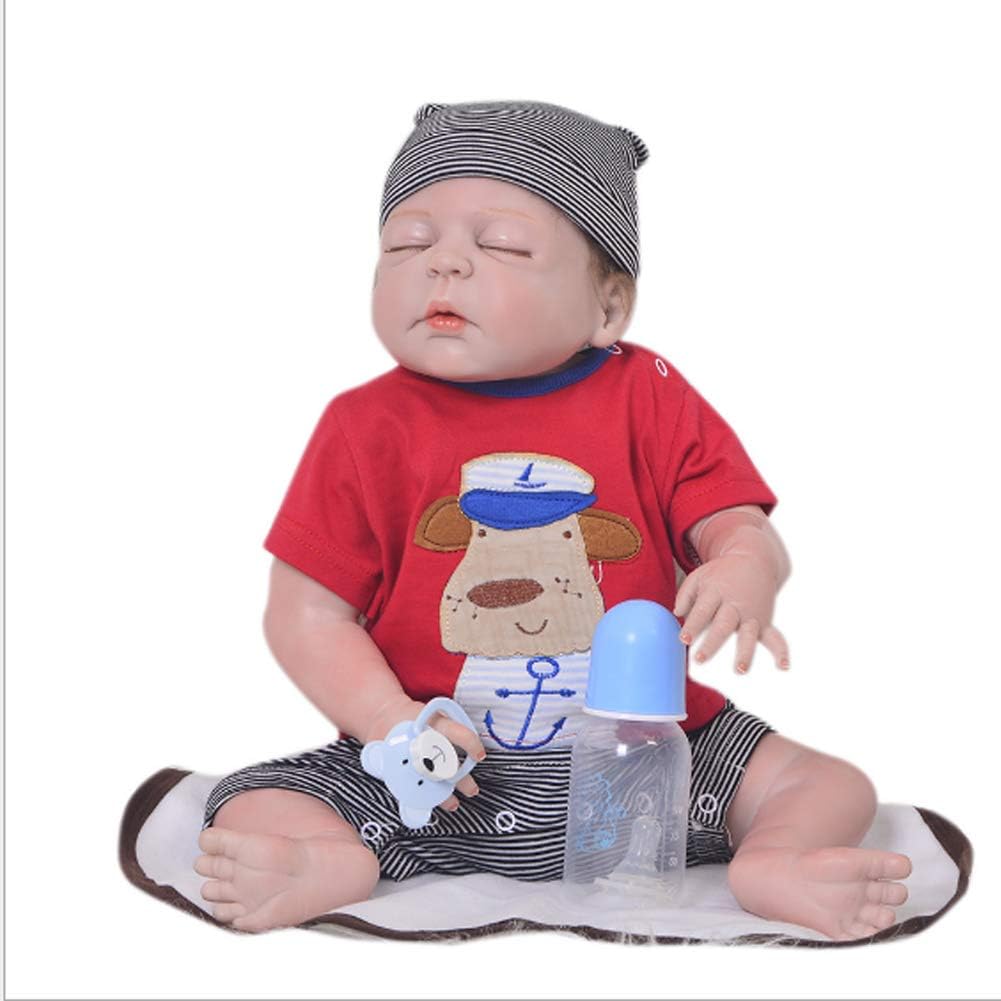 Prezzo Candyana Rinato Bambola 57cm Simulazione Bambino Occhi Chiusi Giallo Capelli Bianco Pelle Ragazzo Neonato Partner Baby Dolls Offerte