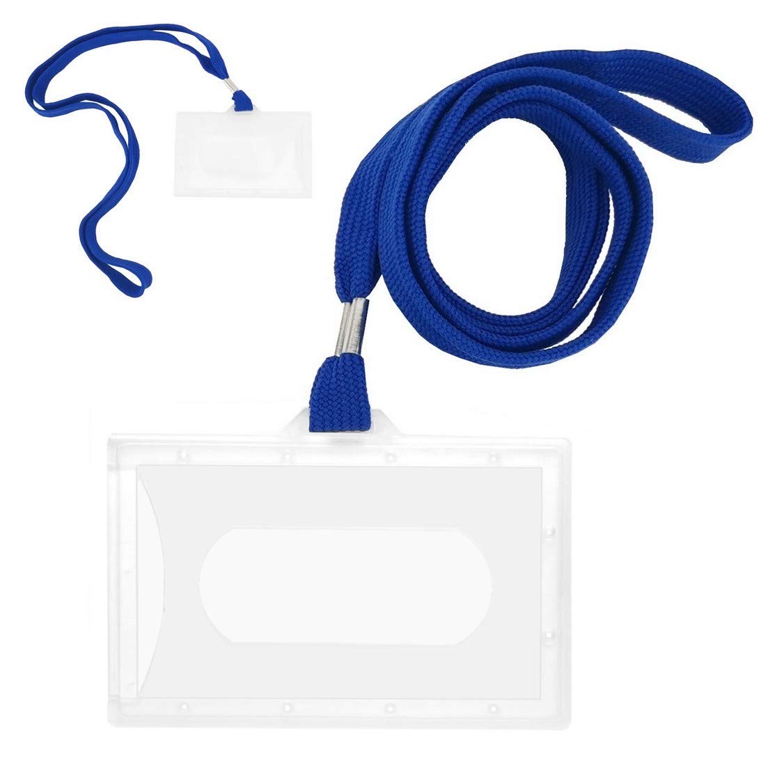 D.RECT 50 Set Name Badges with Ribbon Card Holder for Business, Exhibition, Office, School and Children Pack of 50