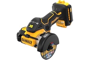 DEWALT 20V MAX* XR Brushless 3 in. Cordless Cut-Off Tool (Renewed) - Includes DCS438 Tool, Dust Shroud, Abrasive & Diamond Wh