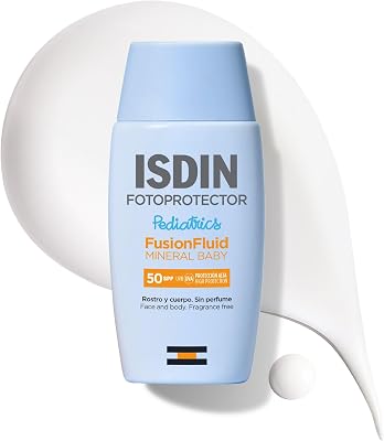 Fotoprotección Fusion Fluid Mineral Baby Pediatrics SPF 50, Protector Solar Sin Filtros Químicos, 100% Mineral, indicado para el Cuerpo y el Rostro de Niños y Bebés, 50 ml