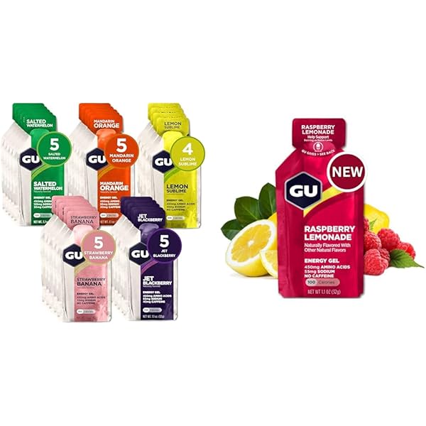 GU Energy Gels - Ixed Box Of 24 Gels - 6 Alternative Flavours (Carael - View #2