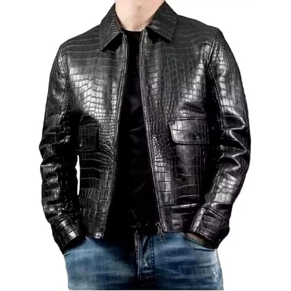 Amazon.com: Deja Exe Men's Genuine Leather Crocodile Embossed