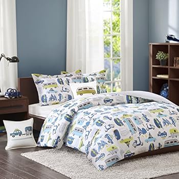 Amazon.com: PH 4 Piece Boys Multi Road Trip Comforter Full