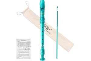 Eastar Soprano Recorder Instrument for Kids Beginner, German Fingering C Key Recorder Instrument 3Piece with Cleaning Kit, Th