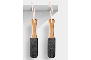 Foot Pumice Stone Pedicure File, Pedicure Tool and Exfoliator, Pedicure File Callus Remover for Wet and Dry Feet, with Wooden