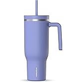 Hydrapeak Voyager 40 oz Tumbler with Handle and Straw Lid | Reusable Stainless Steel Water Bottle Travel Mug Cupholder Friendly | Insulated Cup (Iris)