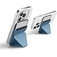 MOFT MagSafe Wallet for iPhone 16/15/14/13/12 Series, Strong Magnetic Phone Card Holder Fit 2 Cards & 3 Viewing Angles & Stain-Resistant Vegan Leather Phone Stand, Windy Blue
