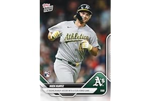 HOFSM.COM HALL OF FAME SPORTS MEMORABILIA 2025 Topps Now Nick Kurtz #464 1st Rookie in MLB History With A Four Home Run Game Athletics Rookie RC Baseball Card
