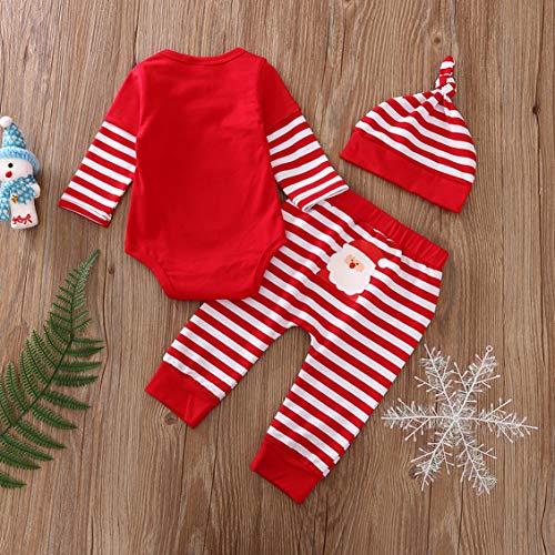hailouhai Mijn eerste kerst pasgeboren baby schattig jongen meisje lange mouwen outfits Santa Claus Romper+ broek… - Image 4