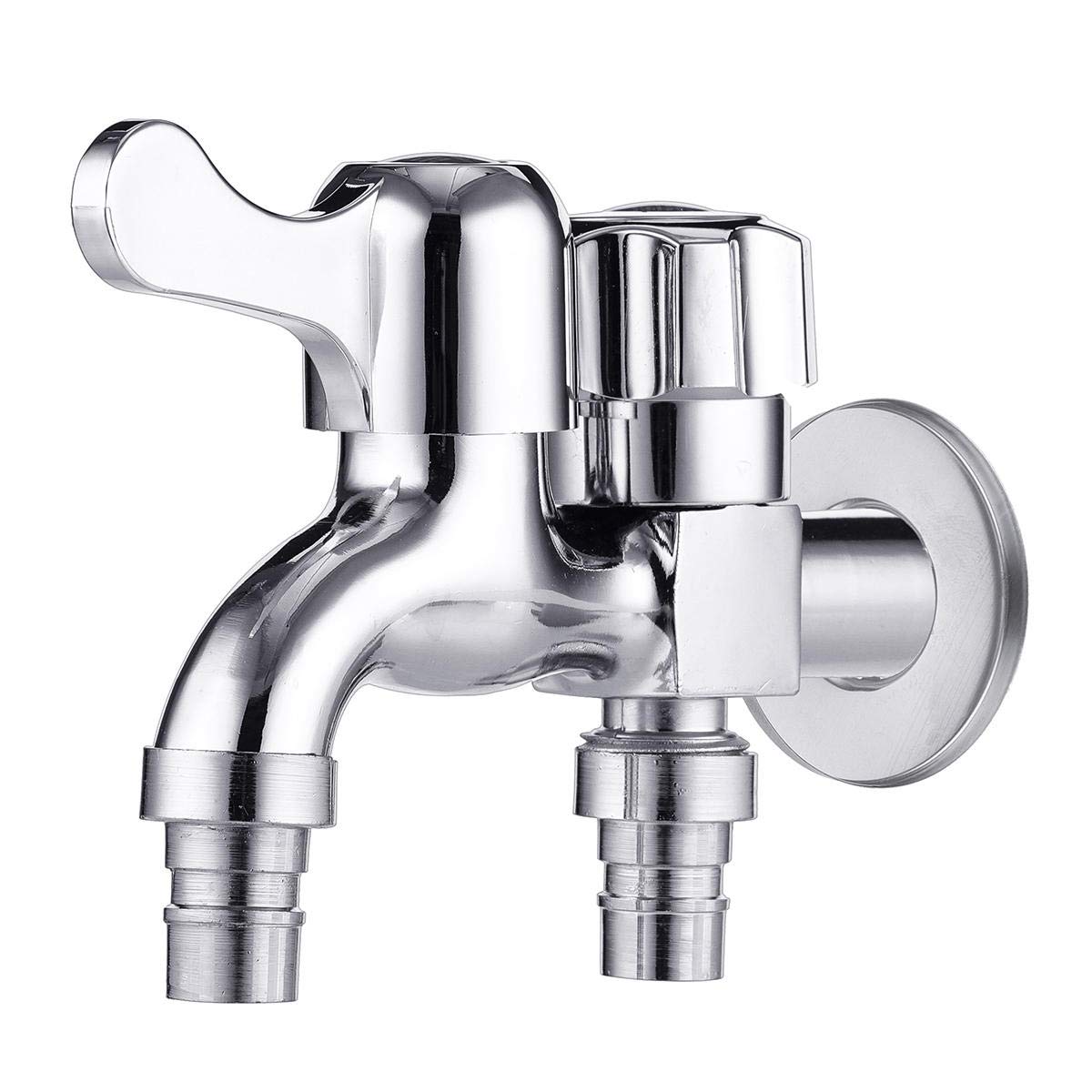 Alloy Multifunctional Double Outlet Dual Connect Bathroom Washing Machine Faucet Garden Tap Standard Size Amazon In Home Improvement
