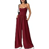 PRETTYGARDEN Jumpsuits for Women Summer 2026 Sleeveless Wide Leg Date Night Rompers Beach Vacation Cruise One Piece Outfits