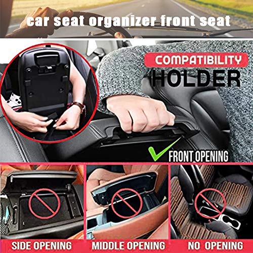 Car Net Pocket Handbag Holder,Purse Holder for Car,PU Leather Car Purse Holder Between Seats,Car Handbag Organizer,Car Seat Storage Net Pocket for Storage Phone(Leather Black with Pockets)