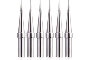 IGREAT 6pcs Replacement Tips Weller ET Soldering Iron Tips for WES51/50,WESD51,WE1010NA,PES51 / 50,LR21 ET Tip Series (6PCS-02)