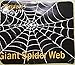 Black Spiderweb Halloween Large Big Spider Web-5Feet X 5 Feet by Tinuos