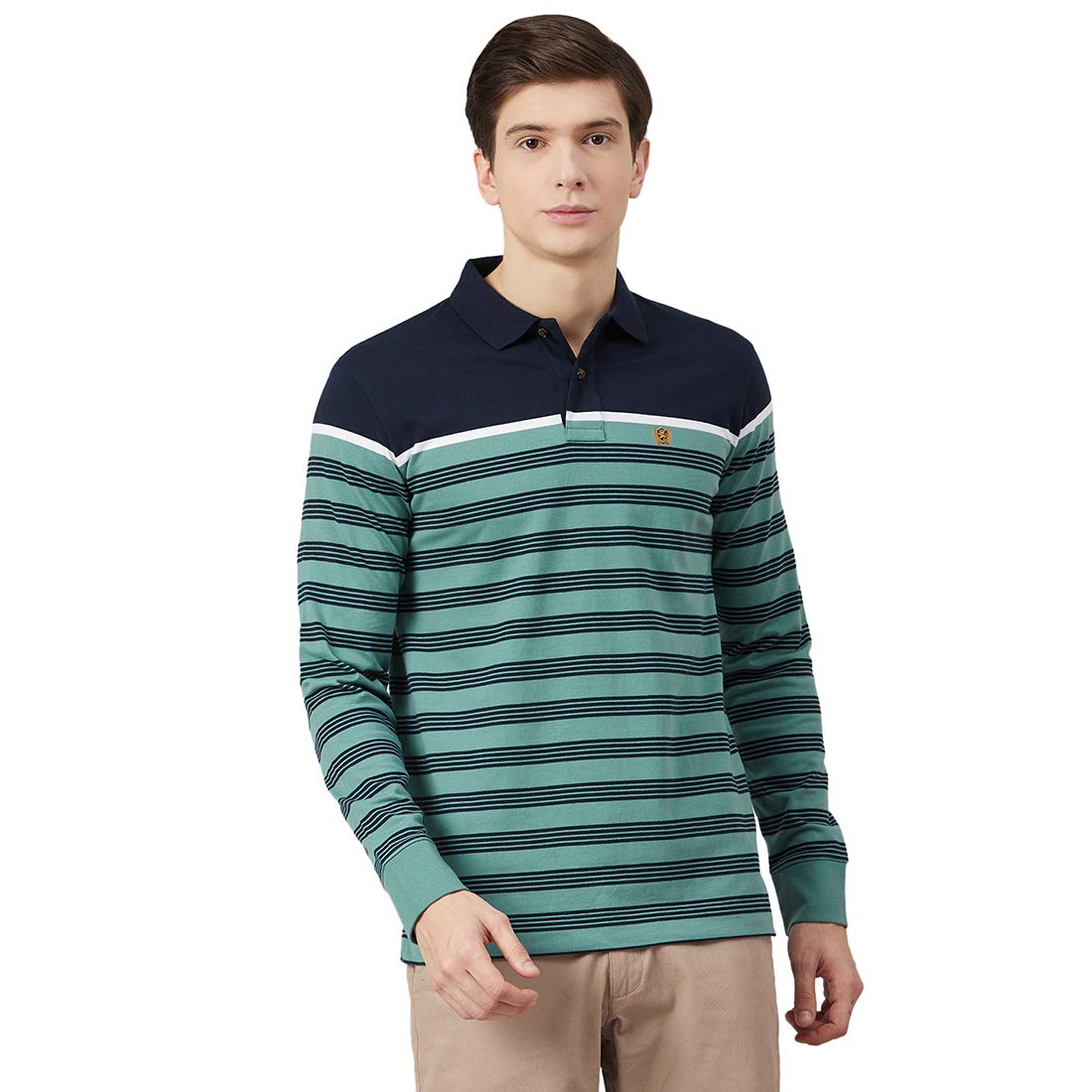 Buy Fahrenheit Men's Engineered Stripe Polo T-Shirt at Amazon.in