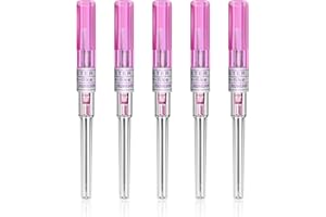 BOCHANG Catheter Needles - 5Pcs Piercing Needles 20 Gauge IV Catheter Needles Ear Nose Piercing Needles Stainless Steel Hollow Needles for Ear Nose Lip Tongue Belly Navel Nipple Cartilage Piercing Kit