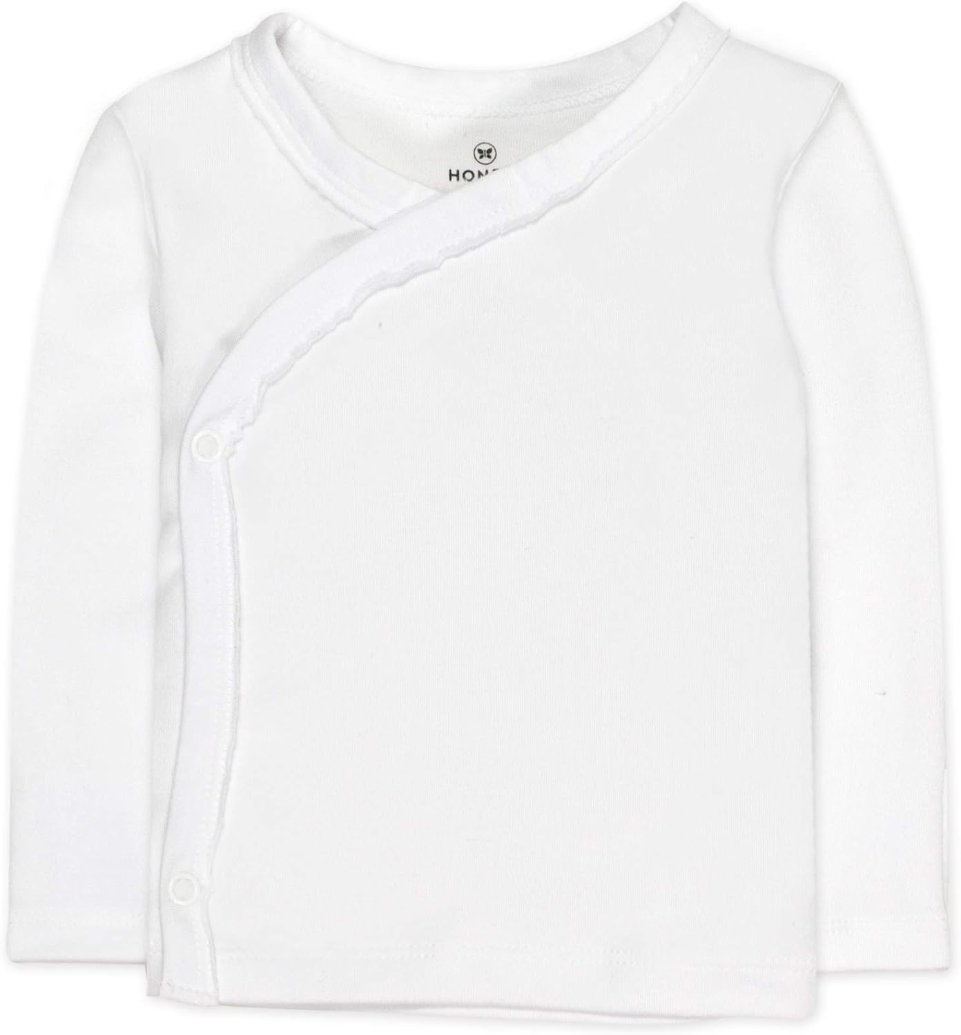 HonestBaby Baby 3-Pack Organic Cotton Long Sleeve Side-Snap Kimono Tops: Clothing