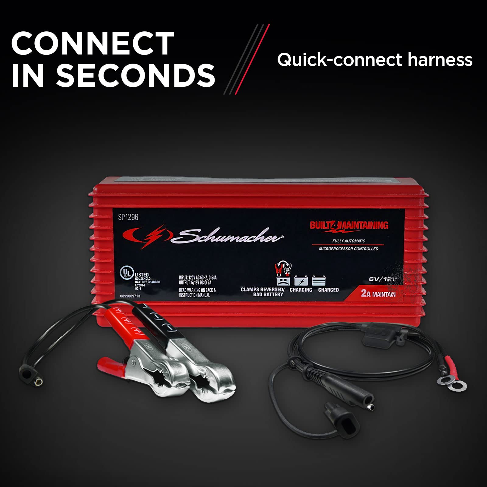 Schumacher SP1296 Fully Automatic Battery Charger and Maintainer 2
