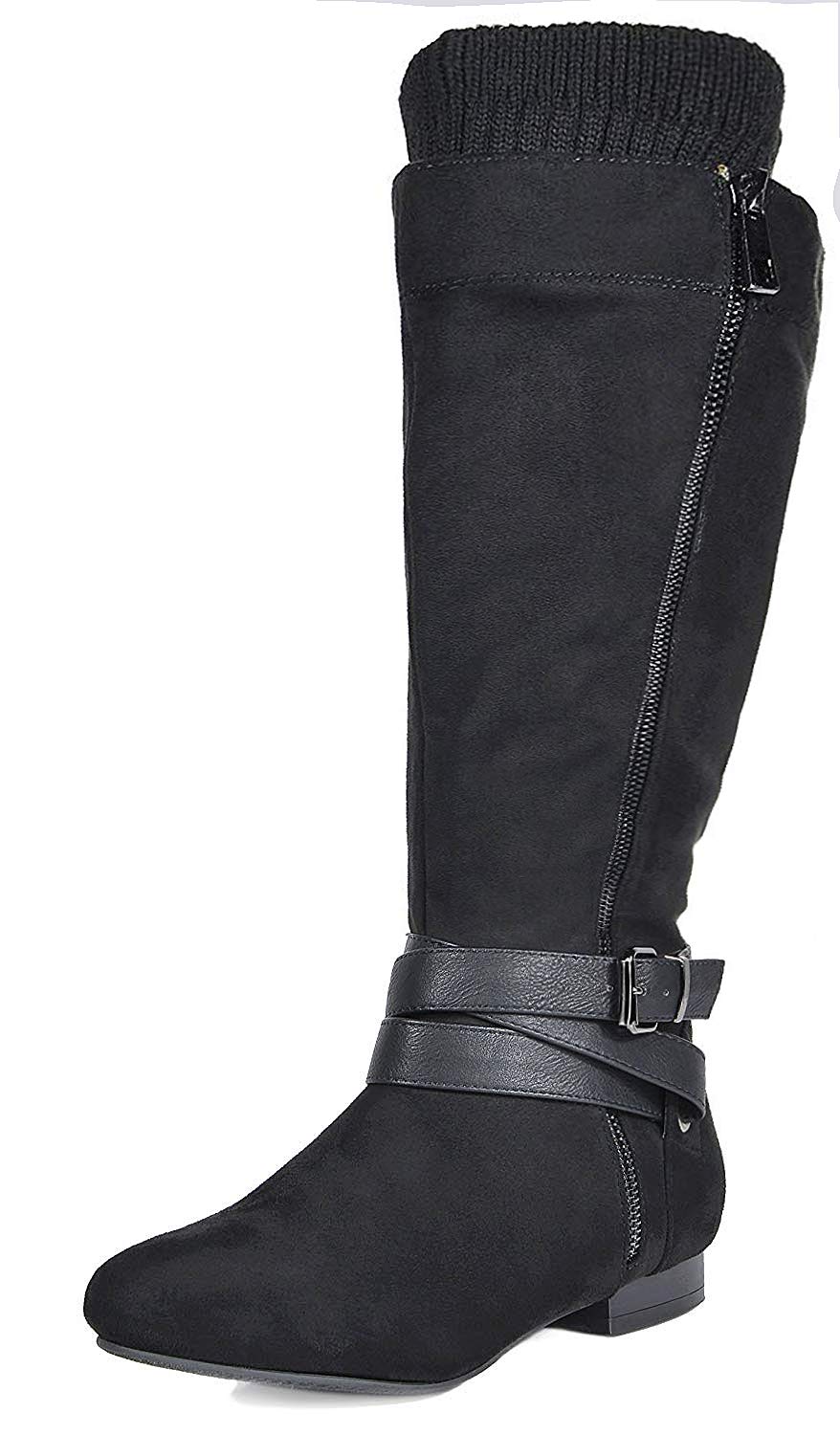 black knee high boots size 8