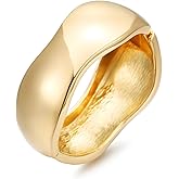 RAUCHBE Chunky Gold/Silver Bangle Bracelets for Women Thick Arm Cuff Bangle Bracelet Wrist Wrap Bracelet Jewelry