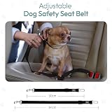 PIYAREY Dog Seat Belt Adjustable Car Harness Small Black view 2