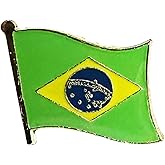 Uijodif 1PCS National Flag Enamel Badge, National Flag Pattern, Metal Brooch, 0.63 x 0.75 Inches