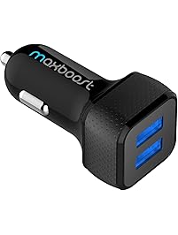 Car Charger, Maxboost 4.8A/24W 2 USB Smart Port Charger [Black] For iPhone X 8 7 6S 6 Plus, 5 SE 5S 5 5C, Galaxy S9 S8 S7 S6 Edge, Note 8 4, LG G6 G5 V10 V20, HTC,Nexus 5 X 6P,Pixel,iPad Pro Portable