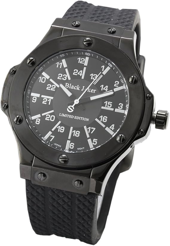 Amazon Black Joker 腕時計 100mダイバー ブラック ダイヤモンド メンズ時計 メンズ腕時計 腕時計 通販