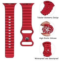 QRose Silicone Elastic Ocean Bands Compatible with