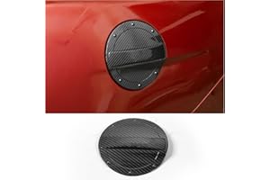 RT-TCZ Carbon Fiber Fuel Filler Door Gas Tank Cap Cover Exterior Decoration Accessories for 2015-2023 Ford Mustang