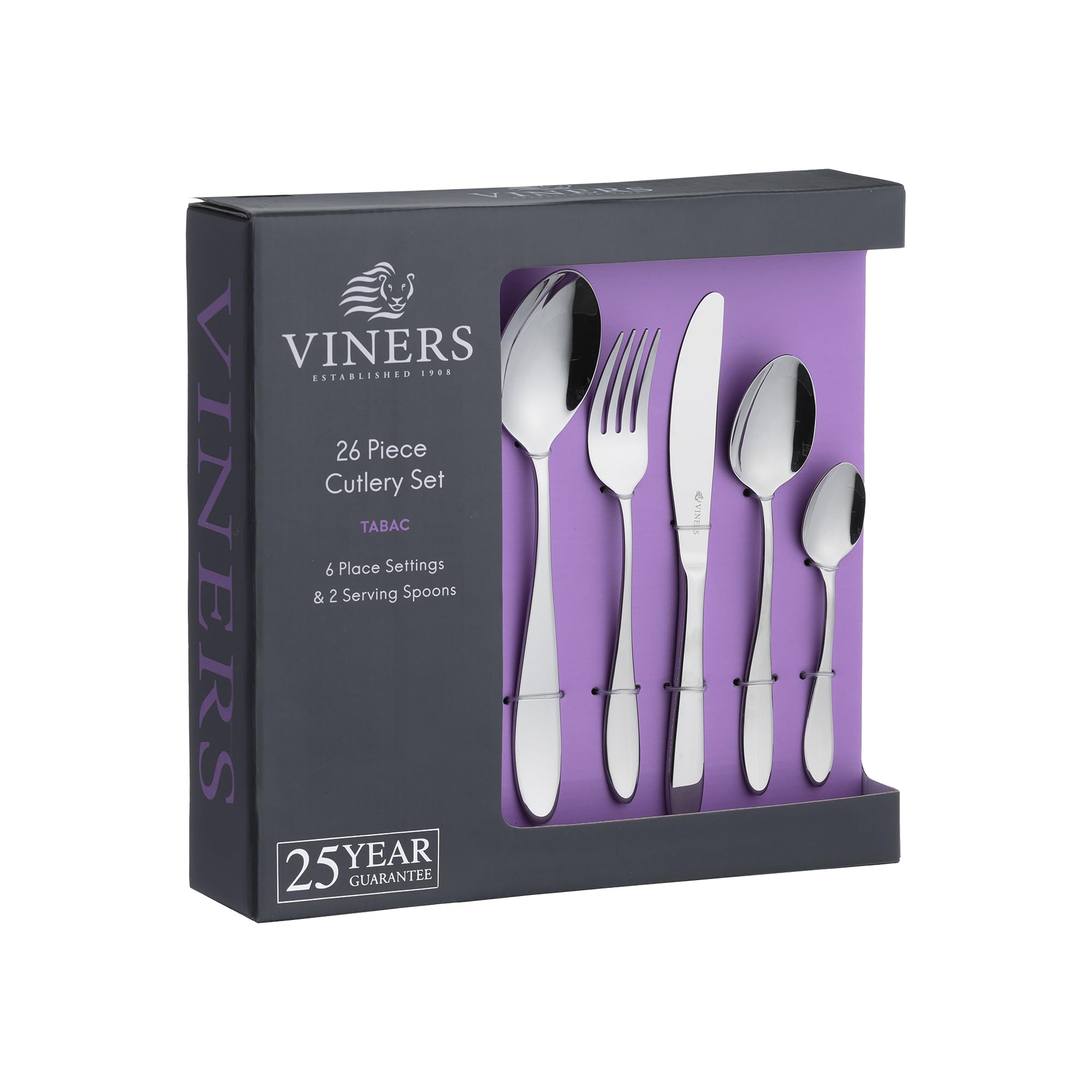 Viners Tabac 18/0 Stainless Steel 26 Piece Cutlery Set
