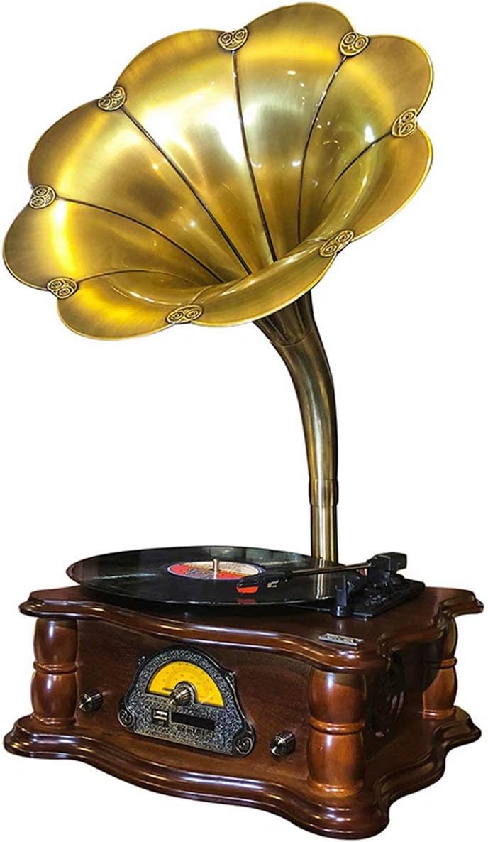 Gramófono Retro Reproductor de Discos de Vinilo