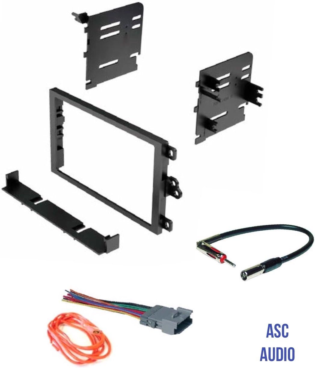 ASC Audio Car Stereo Dash Kit, Wire Harness, and Antenna Adapter to Add a Double Din Radio for some Buick Chevrolet GMC Hummer Isuzu Oldsmobile Pontiac