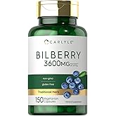 Carlyle Bilberry Extract Capsules | 150 Count | Vegetarian, Non-GMO, Gluten Free Fruit Supplement